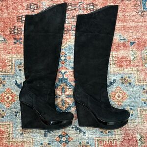 Via Spiga Black Leather Boots